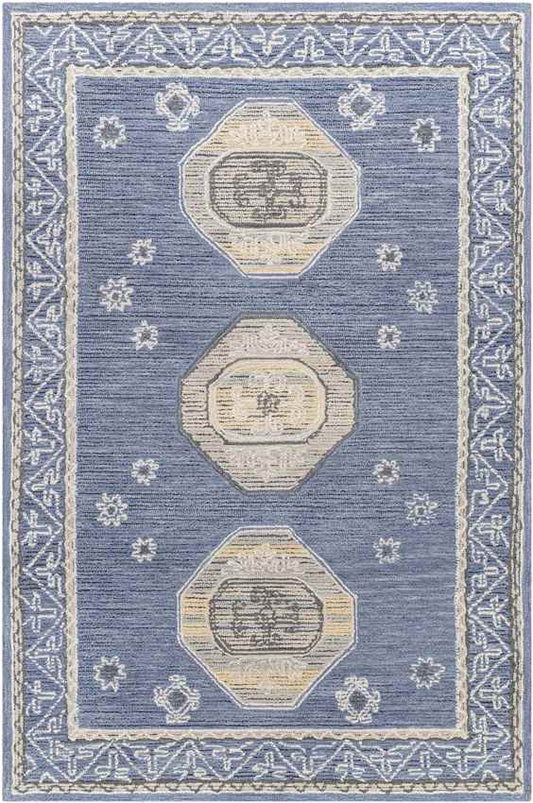 Bradfordsville Traditional Denim Area Rug