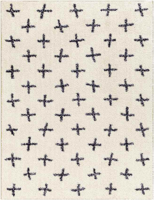 Kawanda Global Cream/Black Washable Area Rug