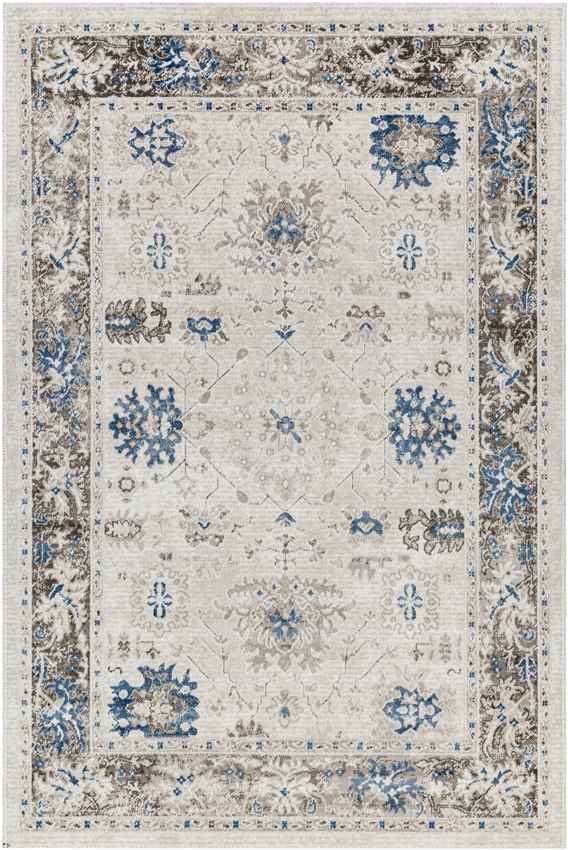 Jarin Traditional Cobalt/Taupe Area Rug