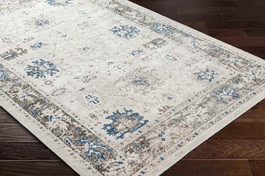 Jarin Traditional Cobalt/Taupe Area Rug
