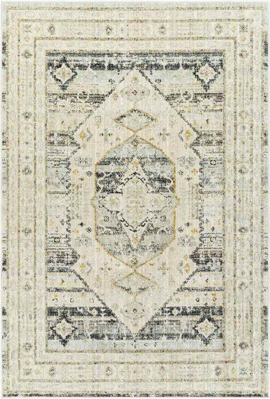 Javonte Traditional Light Beige/Pale Blue Area Rug