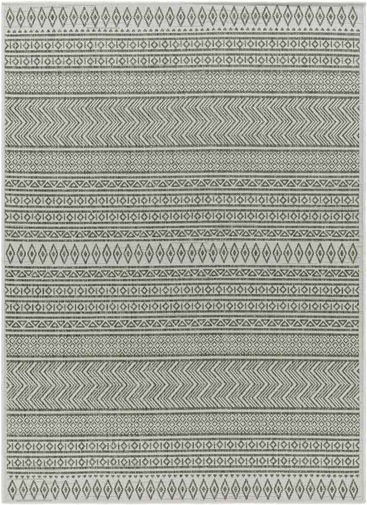 Antibes Global Olive Green/Beige Area Rug