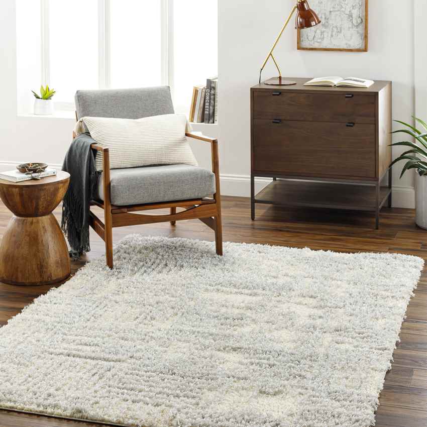 Breck Modern Light Gray/Cream Area Rug