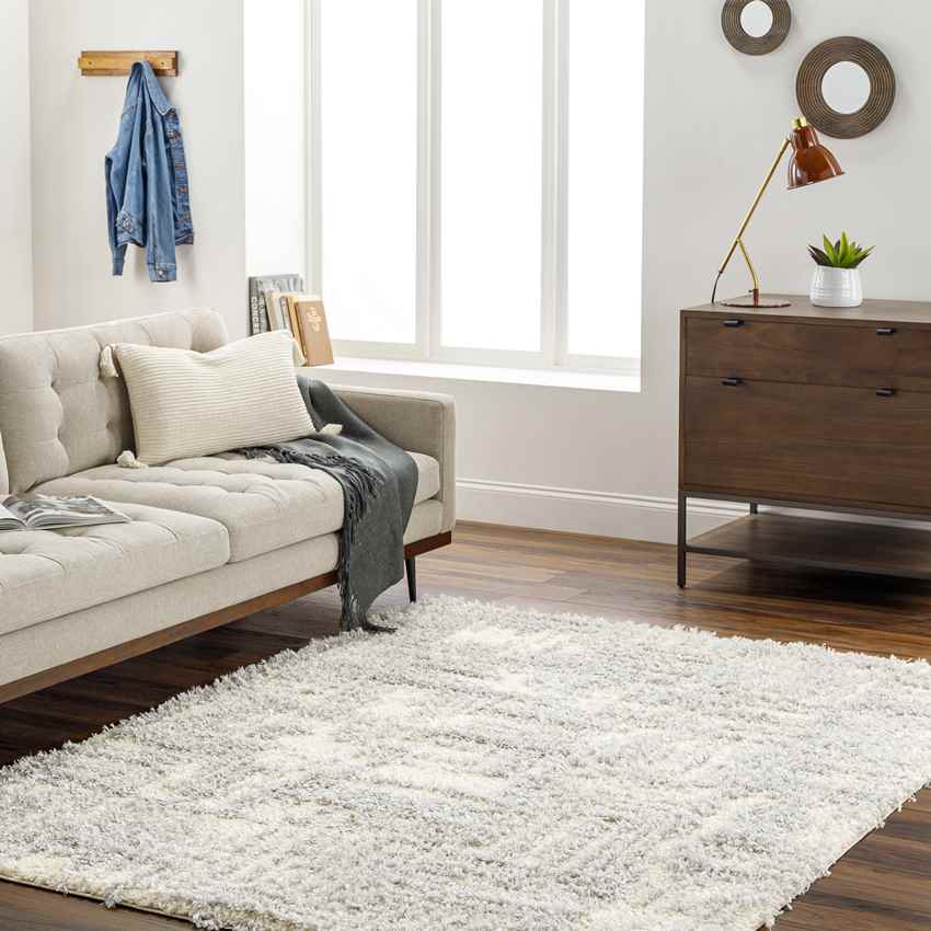 Breck Modern Light Gray/Cream Area Rug