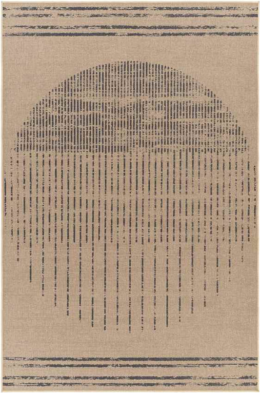 Latarra Cottage Pecan/Black Washable Area Rug