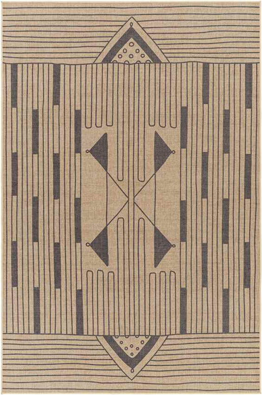 Dystany Cottage Pecan/Dark Gray Washable Area Rug