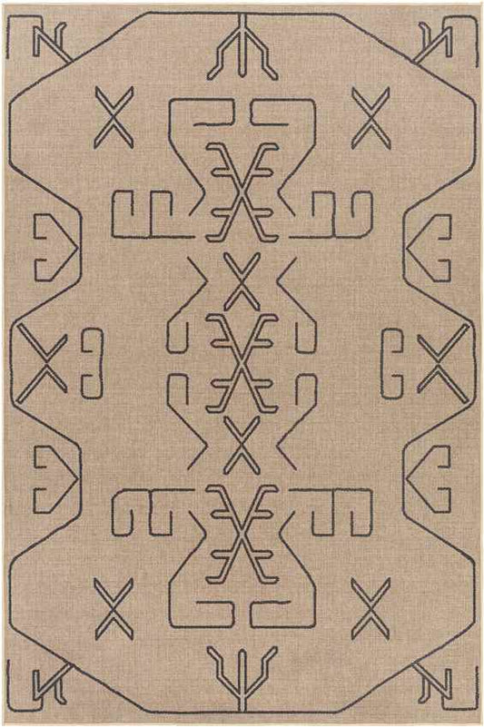 Candi Cottage Pecan/Dark Gray Washable Area Rug