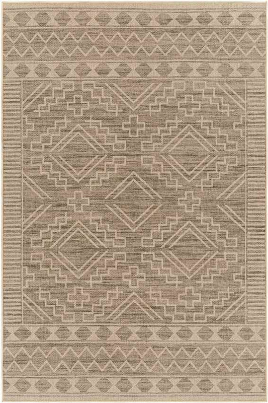 Tekoa Cottage Pecan/Brown Washable Area Rug