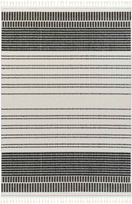 Nicholaus Cottage Black/Ivory Area Rug