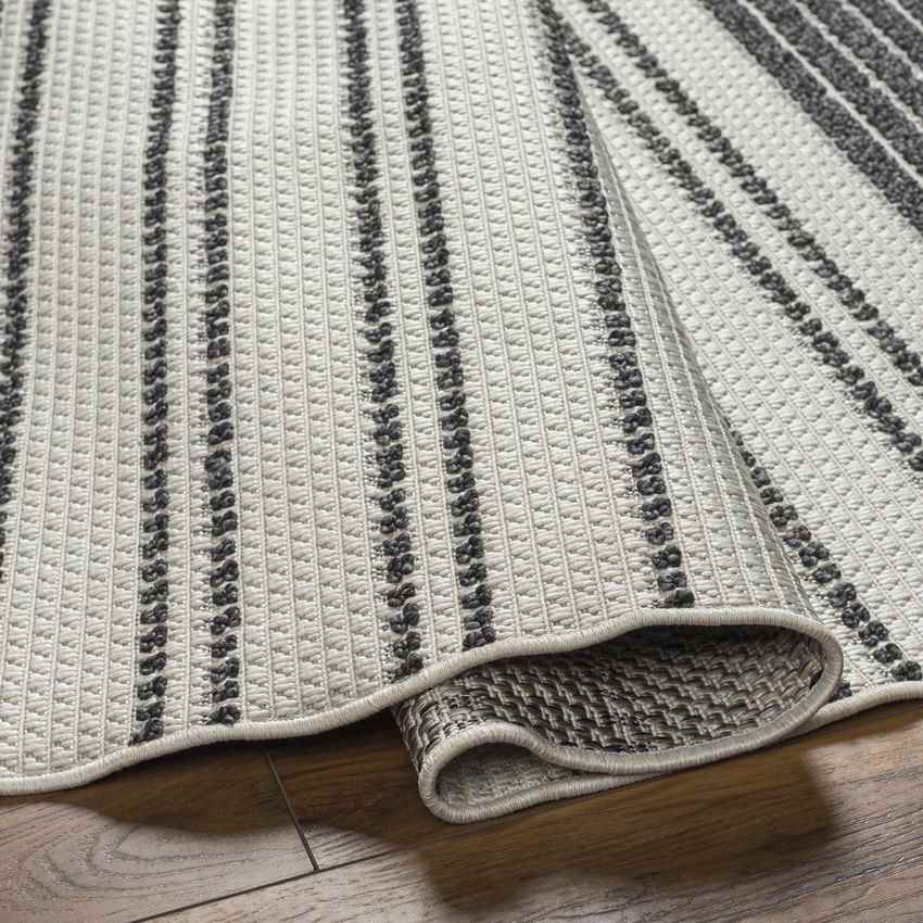Nicholaus Cottage Black/Ivory Area Rug