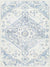 Eman Traditional Denim Blue Washable Area Rug