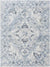 Moya Traditional Denim Blue Washable Area Rug