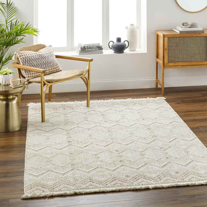 Nikkie Global Light Brown Area Rug