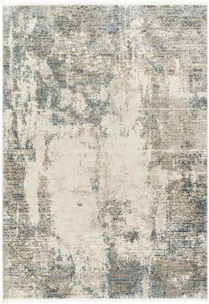 Dorissa Modern Dark Teal/Off-White Area Rug