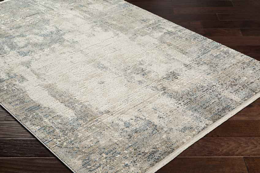 Dorissa Modern Dark Teal/Off-White Area Rug