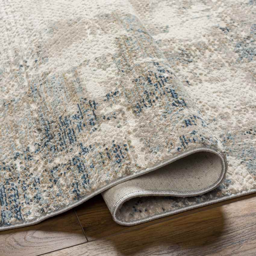 Dorissa Modern Dark Teal/Off-White Area Rug