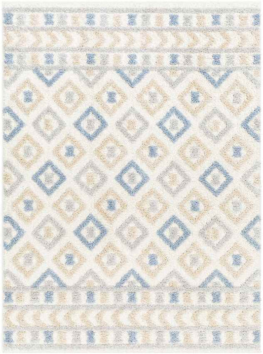 Shatora Modern Denim/Brown Area Rug