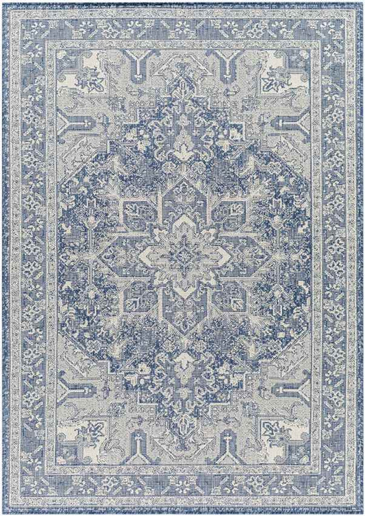 Effrey Traditional Navy/Cream Area Rug