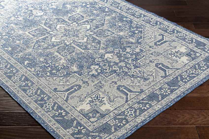 Effrey Traditional Navy/Cream Area Rug