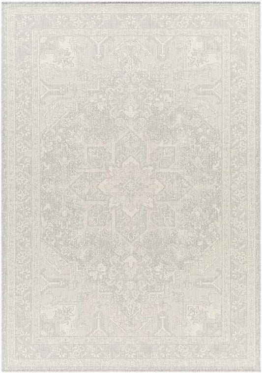 Effrey Traditional Light Gray/Cream Area Rug