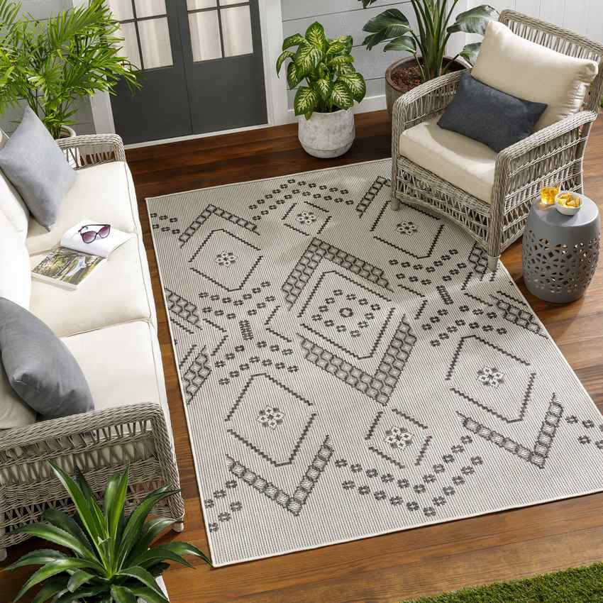 Tana Global Black/Ivory Area Rug