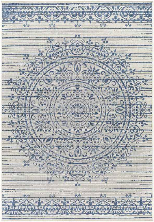 Marlea Traditional Navy/Cream Area Rug