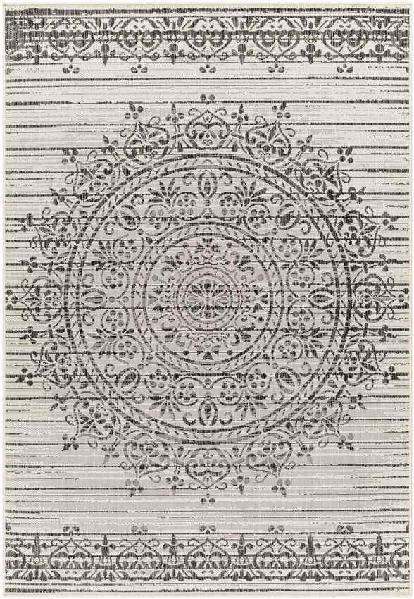 Marlea Traditional Black/Cream Area Rug