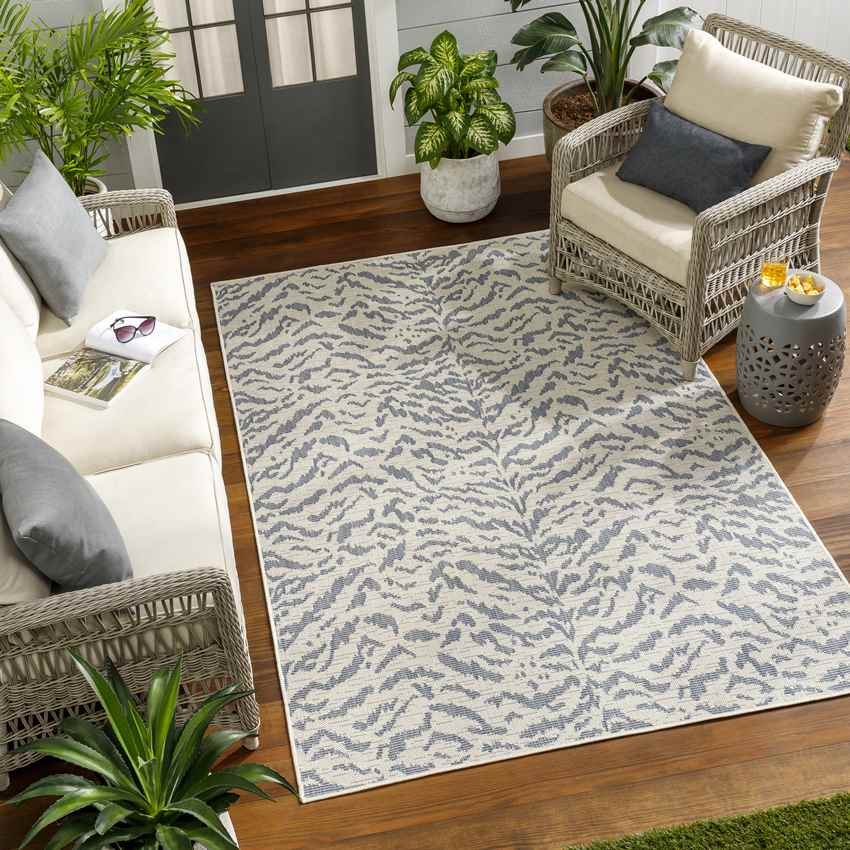 Korrey Modern Navy/Beige Area Rug