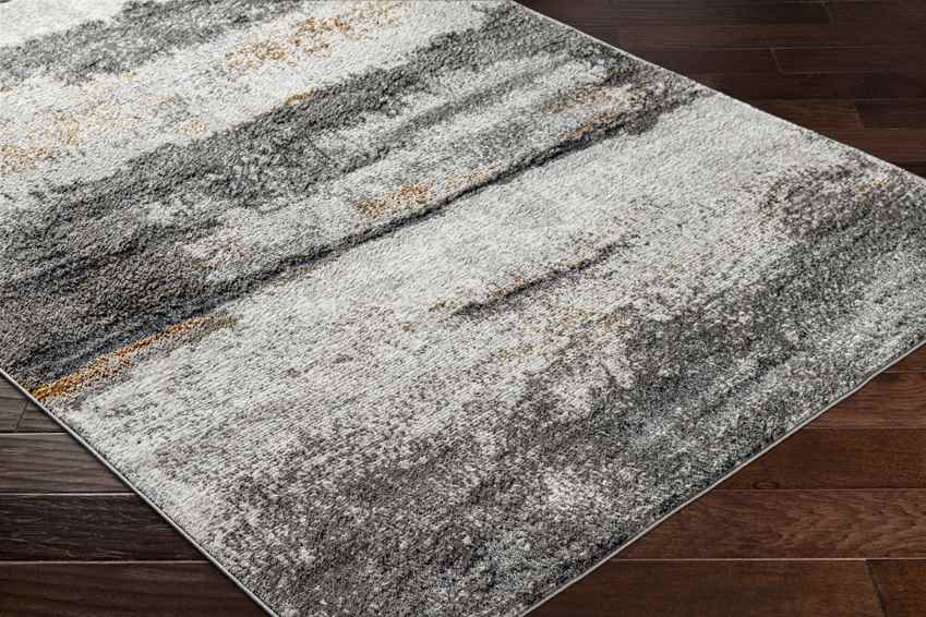 Lou Modern Charcoal/Off-White Area Rug