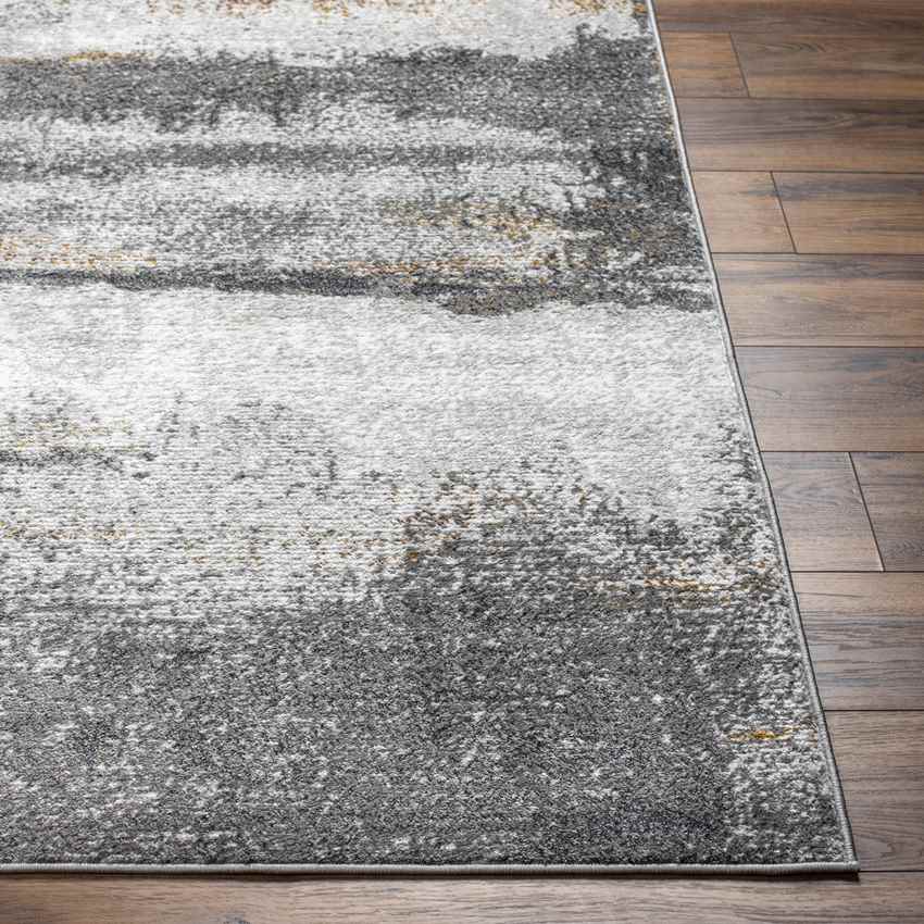 Lou Modern Charcoal/Off-White Area Rug