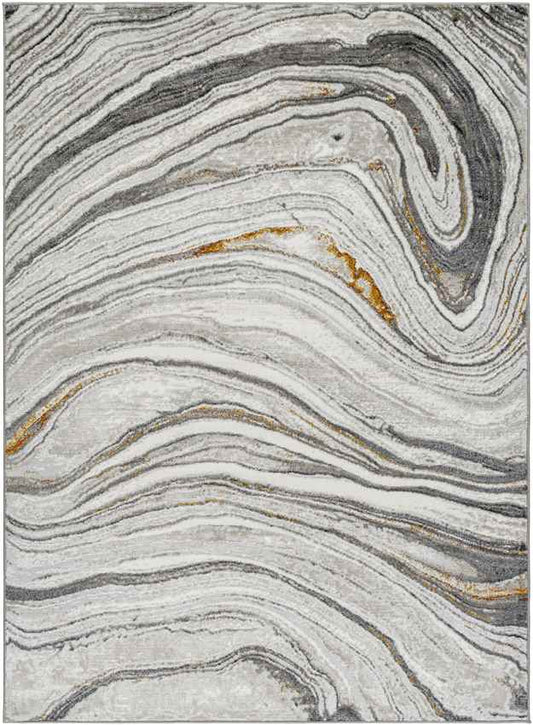 Glendy Modern Charcoal/Beige Area Rug