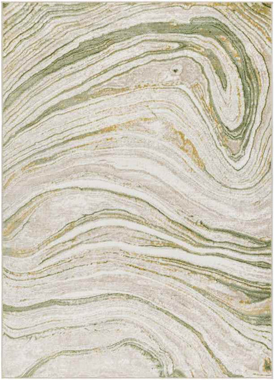 Glendy Modern Moss/Beige Area Rug