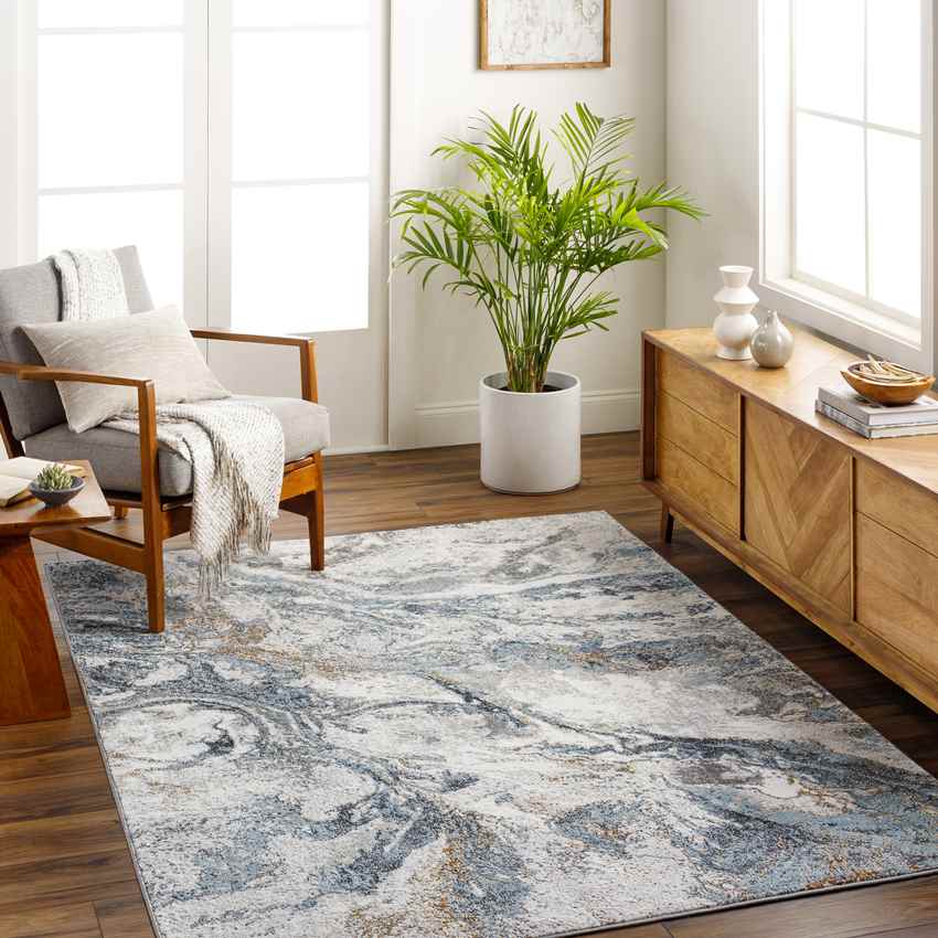 Tenita Modern Sky Blue Area Rug