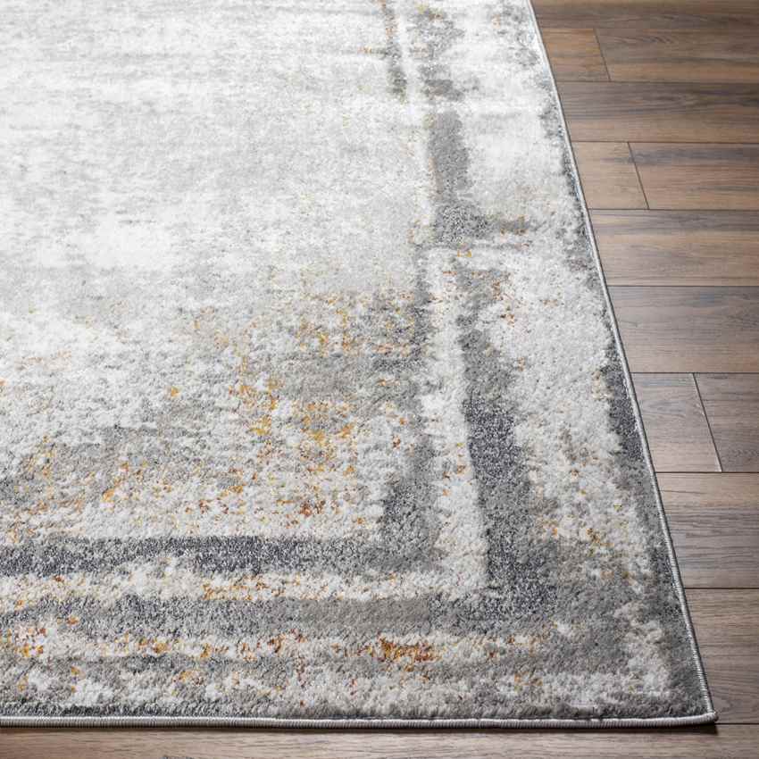 Arlan Modern Ivory/Burnt Orange Area Rug