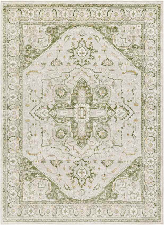 Jessyca Traditional Moss Green Area Rug
