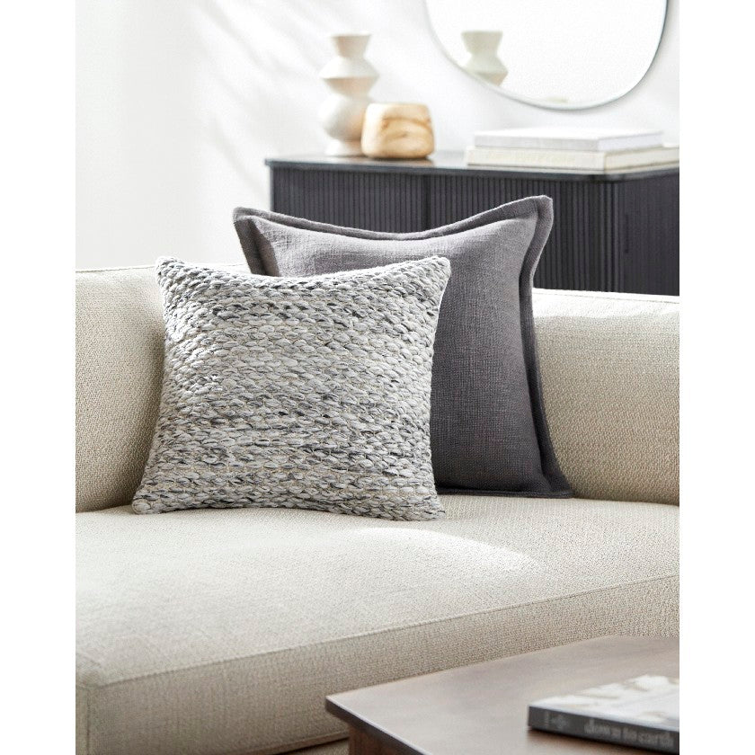 Artavious Light Silver Pillow Cover