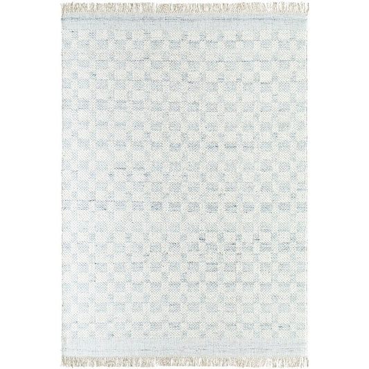 Clinten Solid and Border Light Slate Area Rug
