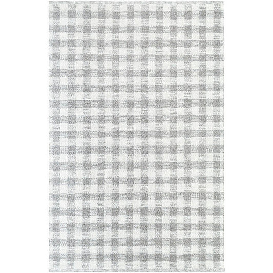 Jamaris Solid and Border Ivory Area Rug