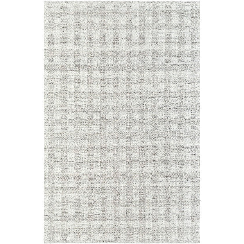 Jamaris Solid and Border Medium Brown Area Rug