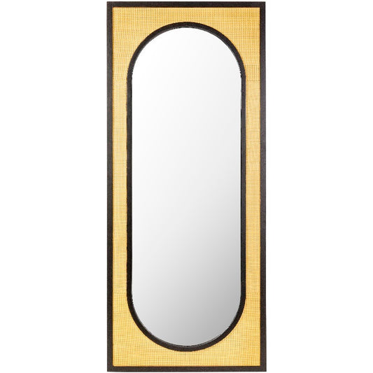 Ladawna Global Black Wall Mirror