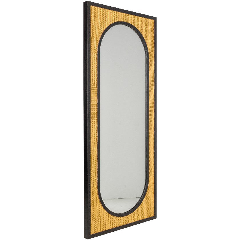 Ladawna Global Black Wall Mirror