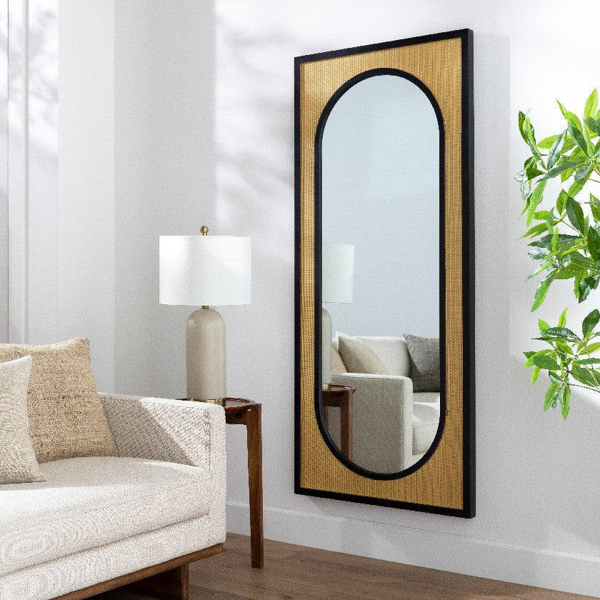Ladawna Global Black Wall Mirror
