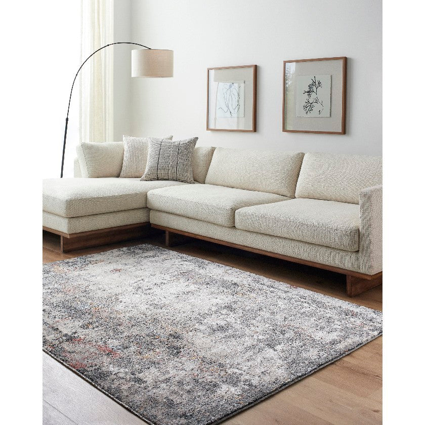 Shenika Modern Light Brown/Charcoal Area Rug