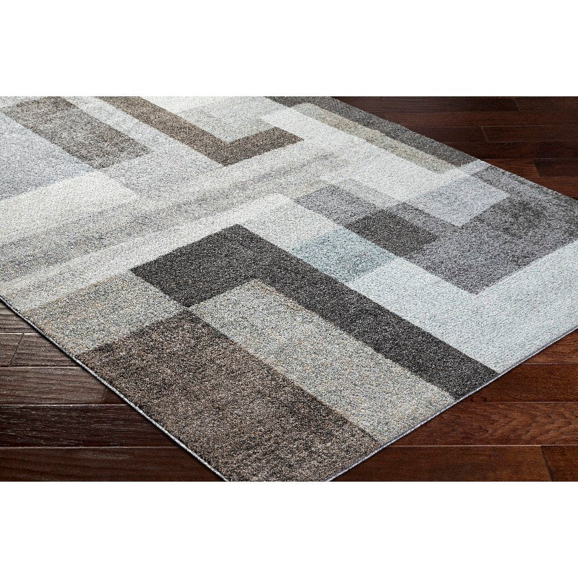 Olatokunbo Modern Black Area Rug