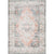 Standard Traditional Light Grey/Rust Washable Area Rug