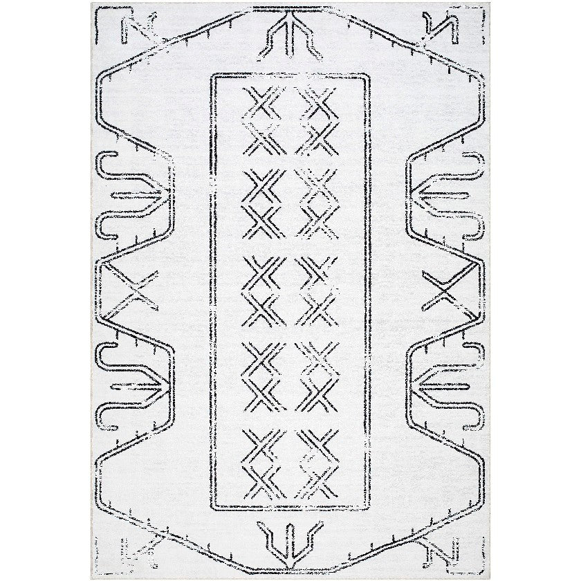 Mei Modern Off-White Washable Area Rug