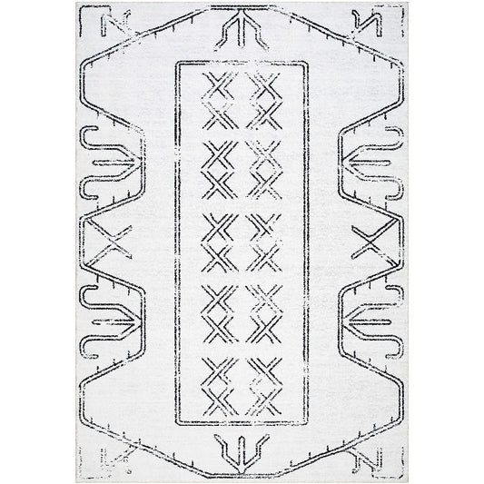 Mei Modern Off-White Washable Area Rug
