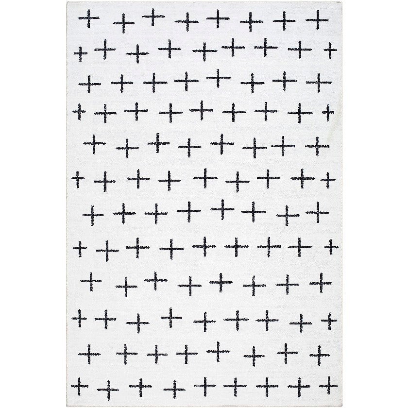 Stephens Modern Off-White Washable Area Rug