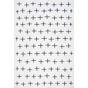 Stephens Modern Off-White Washable Area Rug
