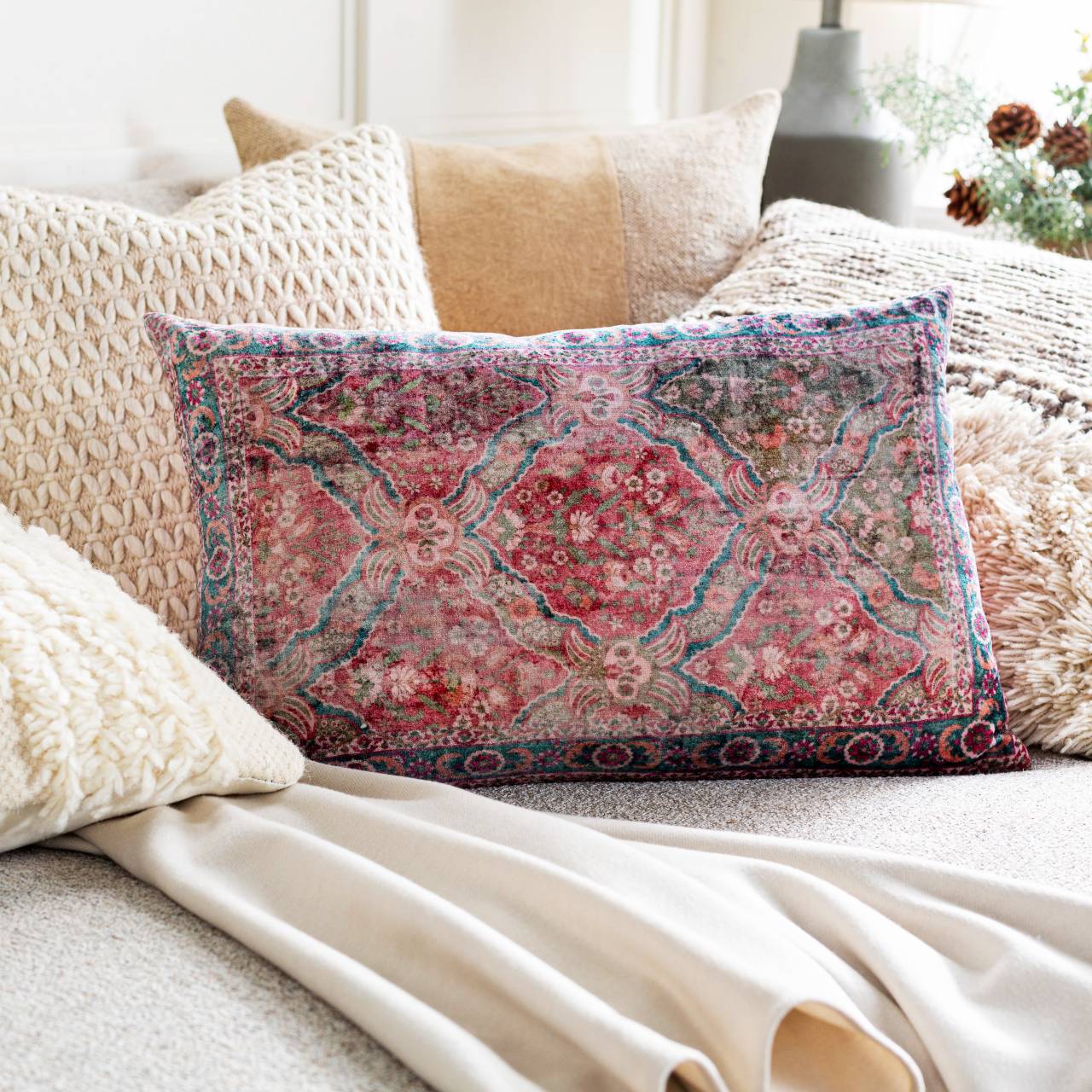 Wolfern Pale Pink Pillow Cover